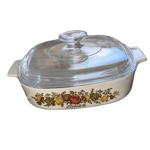 Corning Wear 1977 Rare Stamp HTF A-8-B L’Echalote Spice Of Life 8x8 x 1 3/4 For